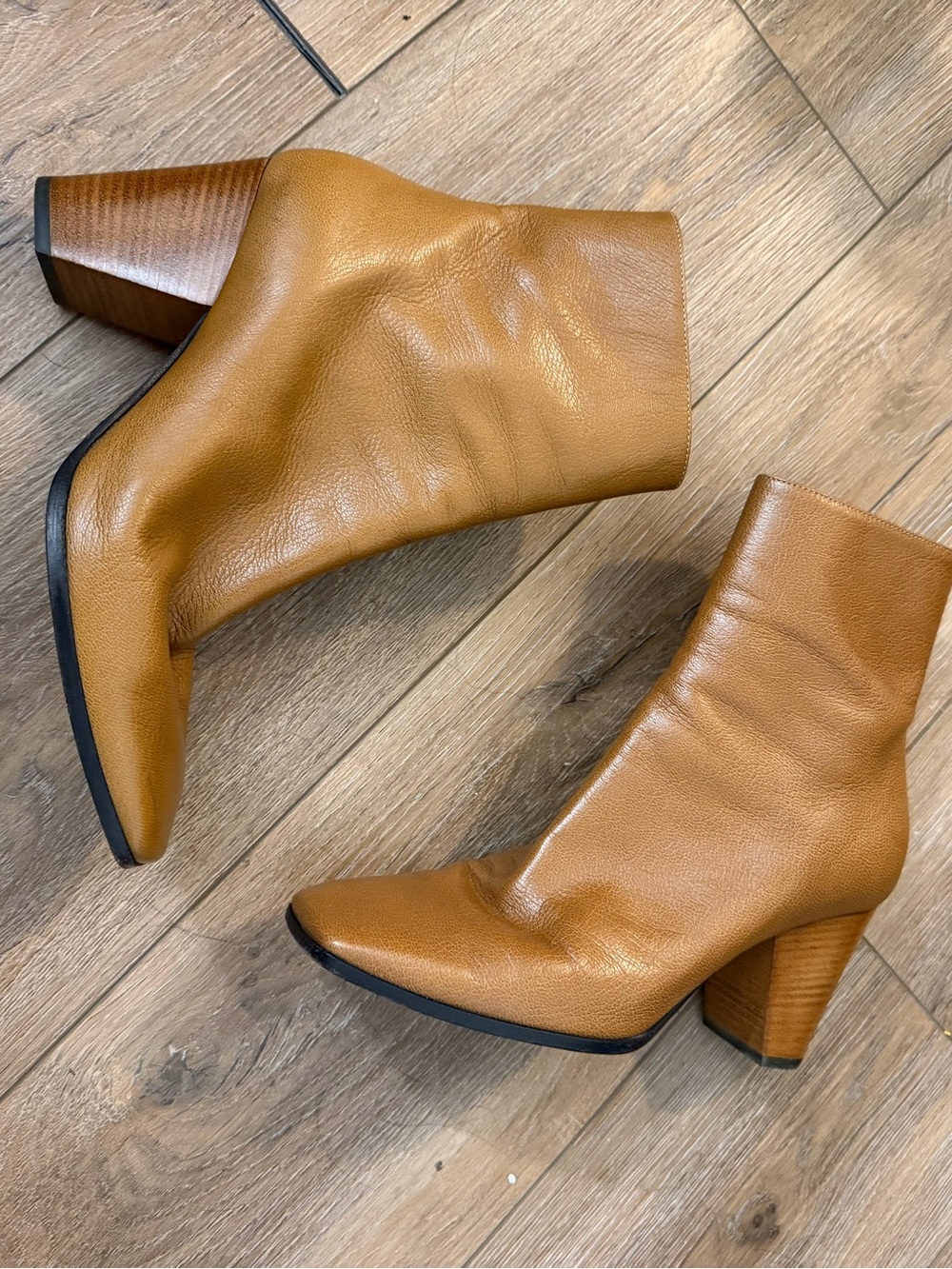 Pierre Hardy Women’s Tan Leather Block Heel Ankle Boots